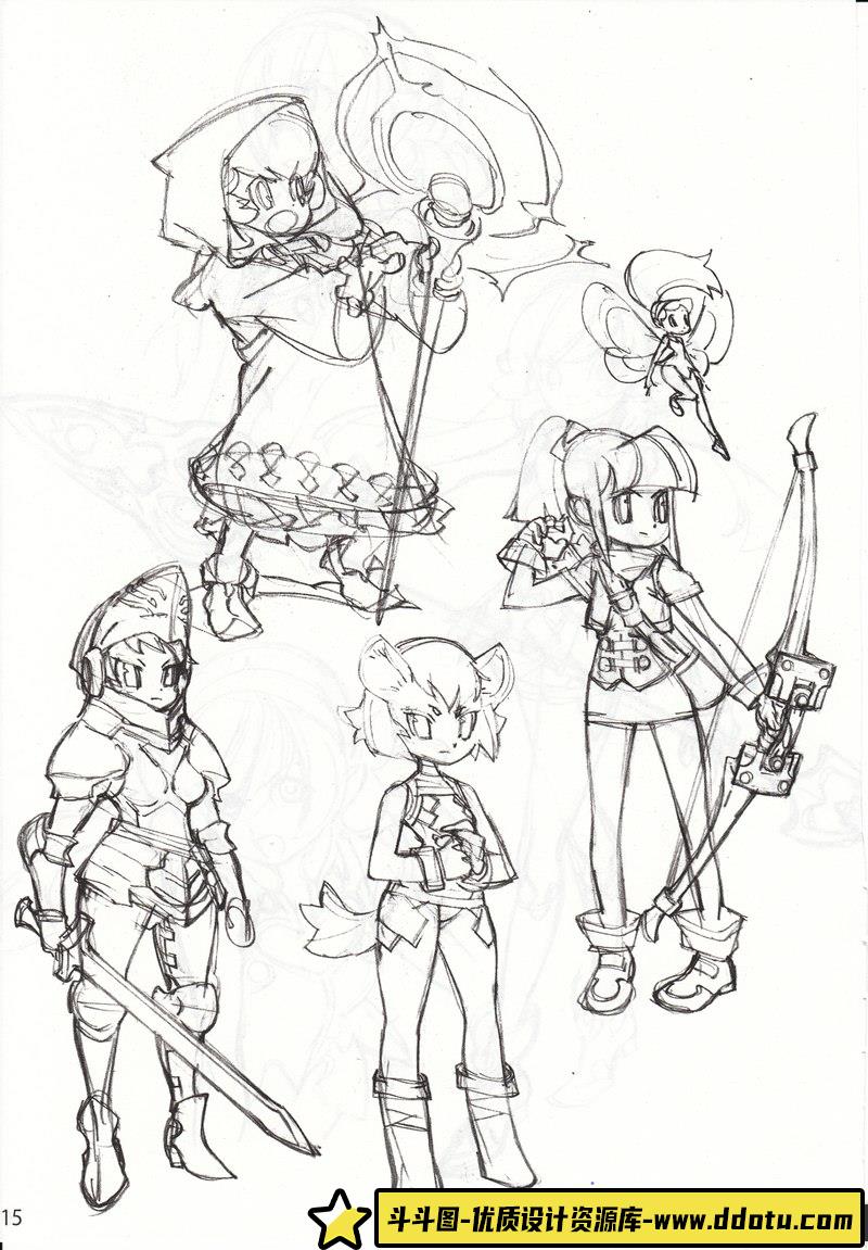 吉成曜  线稿原画集-绘师作品-160MB-138P