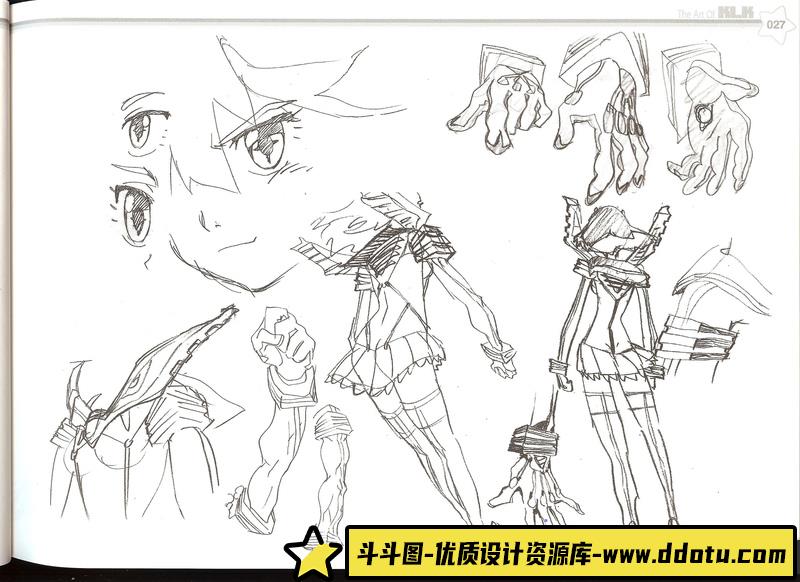 今石洋之、吉成曜 线稿原画集II-绘师作品-157MB-144P