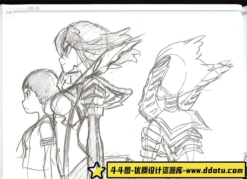 今石洋之、吉成曜 线稿原画集II-绘师作品-157MB-144P