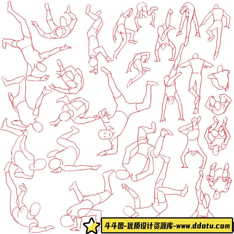 0033人体速写线稿-绘师作品-415M-1330P