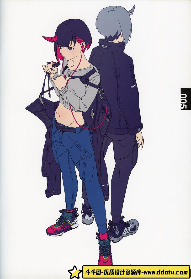 运动鞋女孩1 画集-绘师作品-56MB-32P