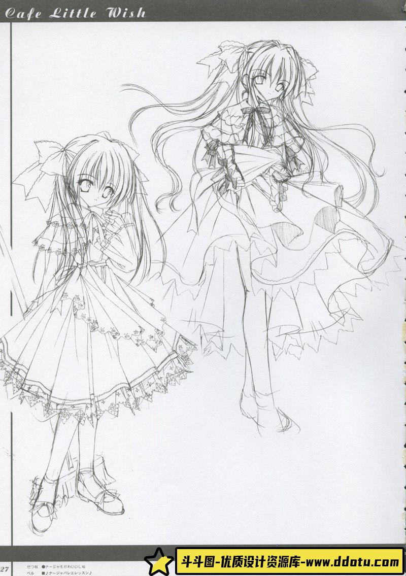 [てぃんくる(tinkle)]Cafe Little Wish -Character Illustration Book Vol.2-绘师作品-52MB-76P