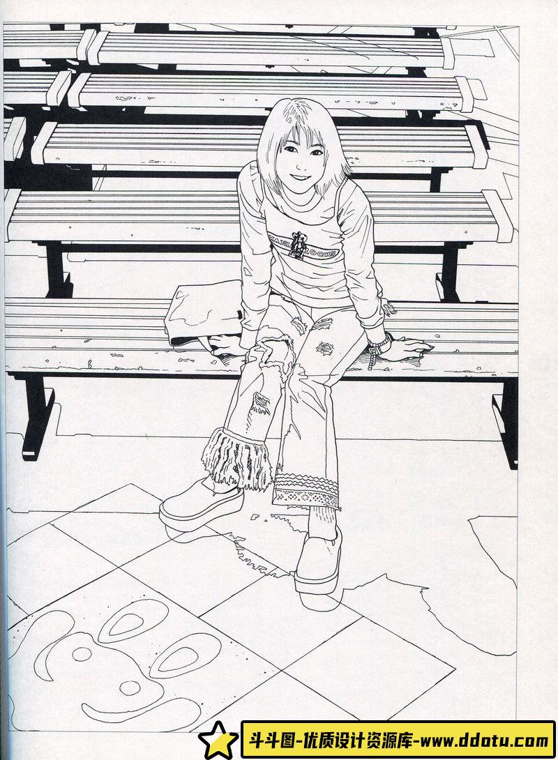 294-江口寿史の世界2 画集-绘师作品-21MB-46P