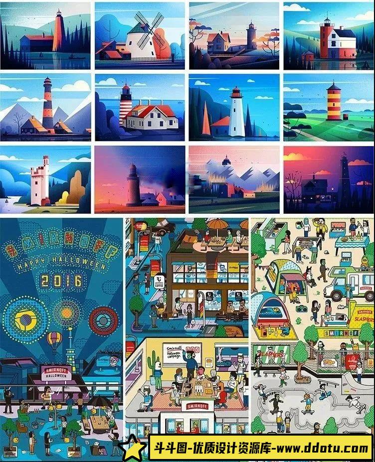 快速提升插画设计水平!1万张插画设计灵感资源库助你搞定