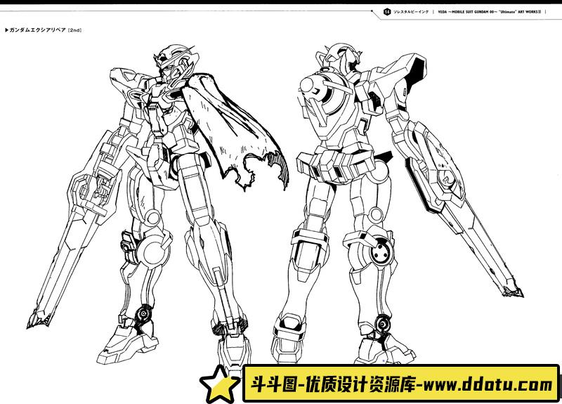 机动战士高达00 线稿设定资料集iI-创作学习专区-546MB-206P