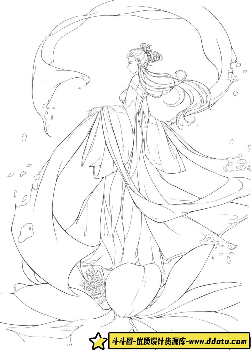 古风线稿集II-创作学习专区-28MB-48P