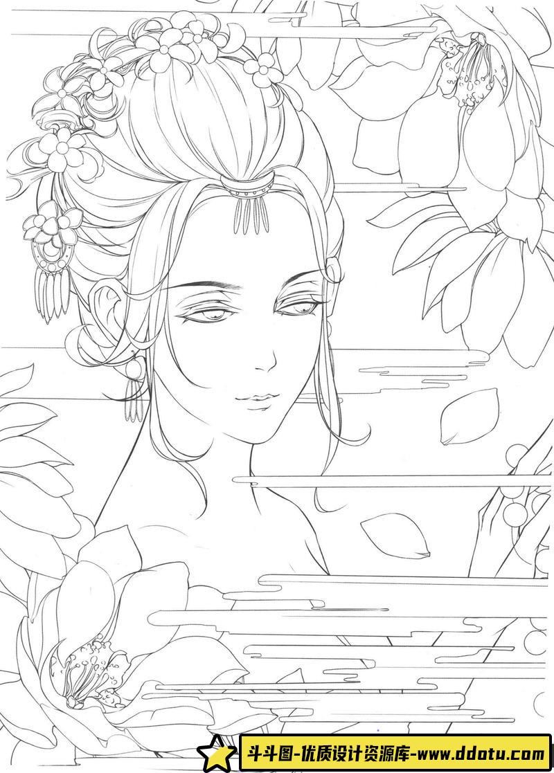 古风线稿集II-创作学习专区-28MB-48P