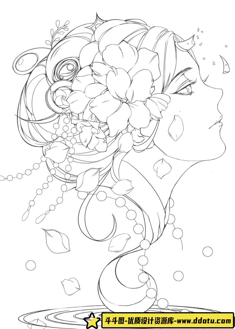 古风线稿集II-创作学习专区-28MB-48P