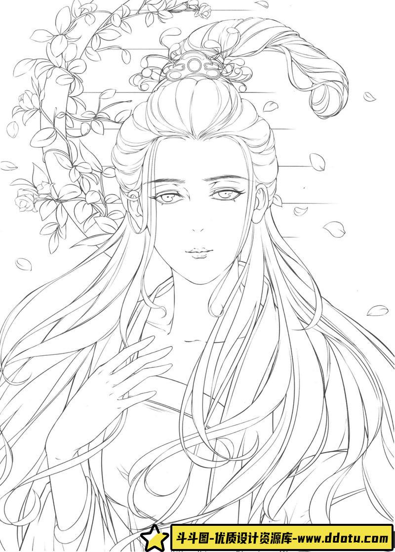 古风线稿集II-创作学习专区-28MB-48P