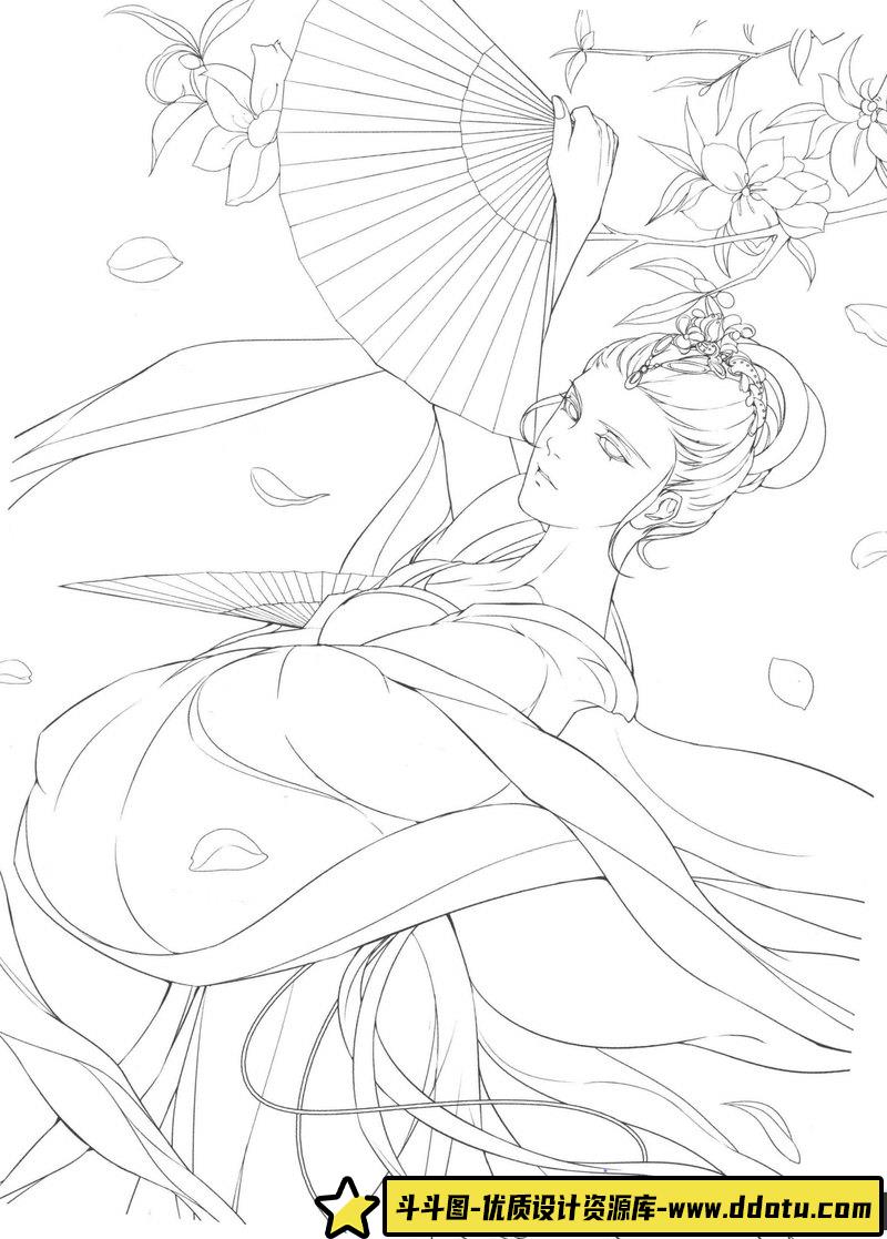 古风线稿集II-创作学习专区-28MB-48P