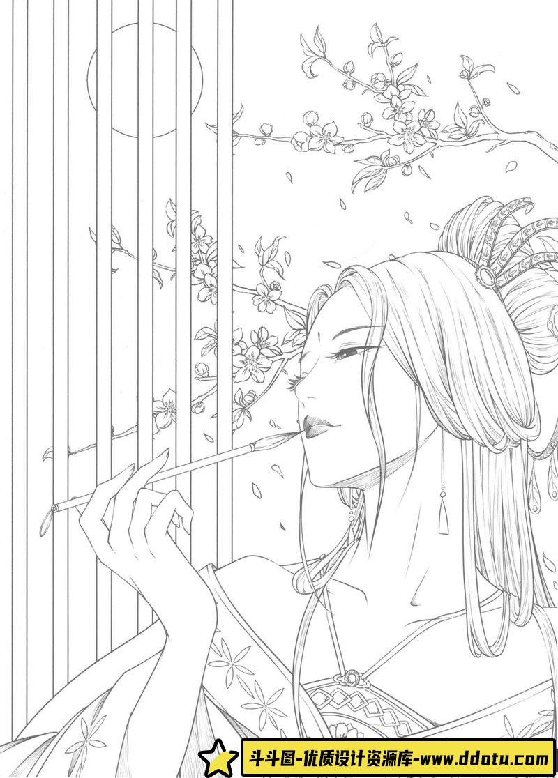 古风线稿集II-创作学习专区-27MB-43