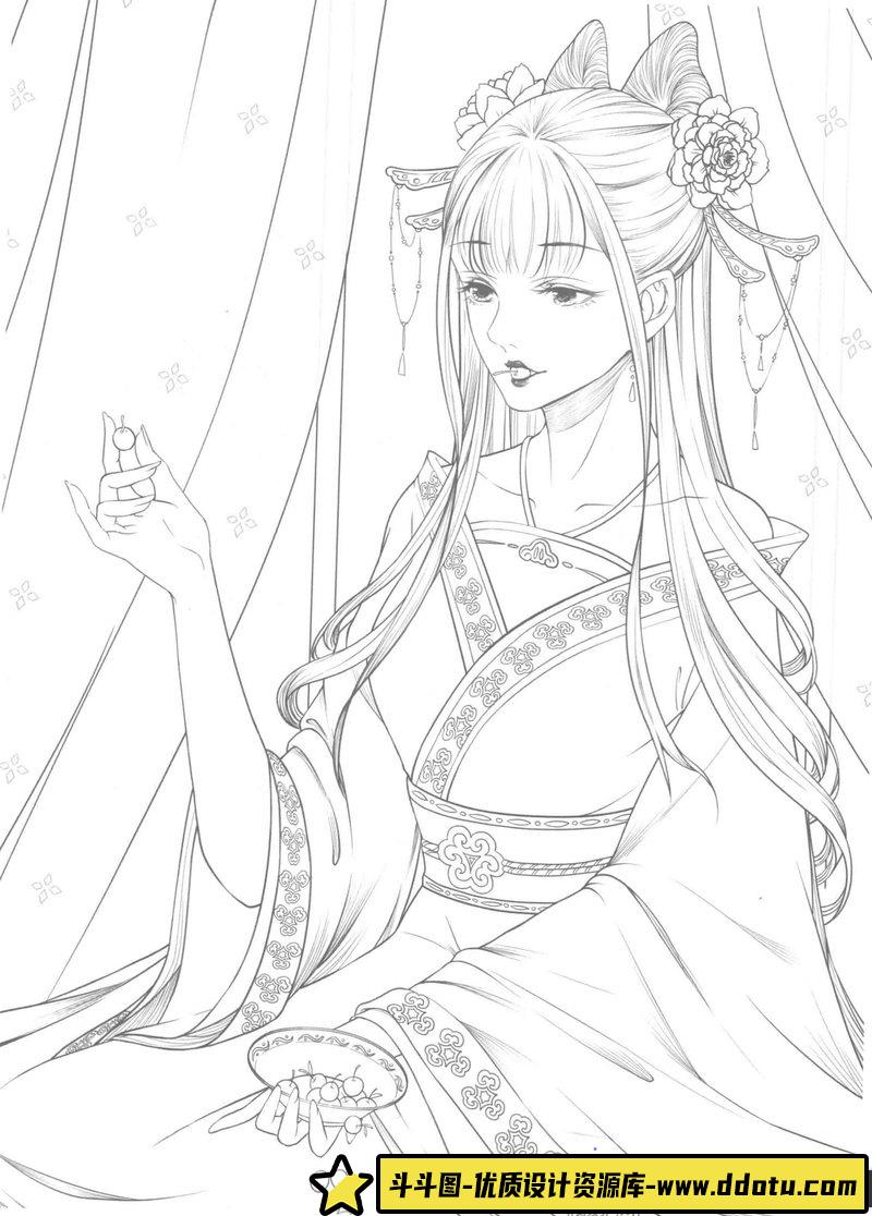 古风线稿集II-创作学习专区-27MB-43
