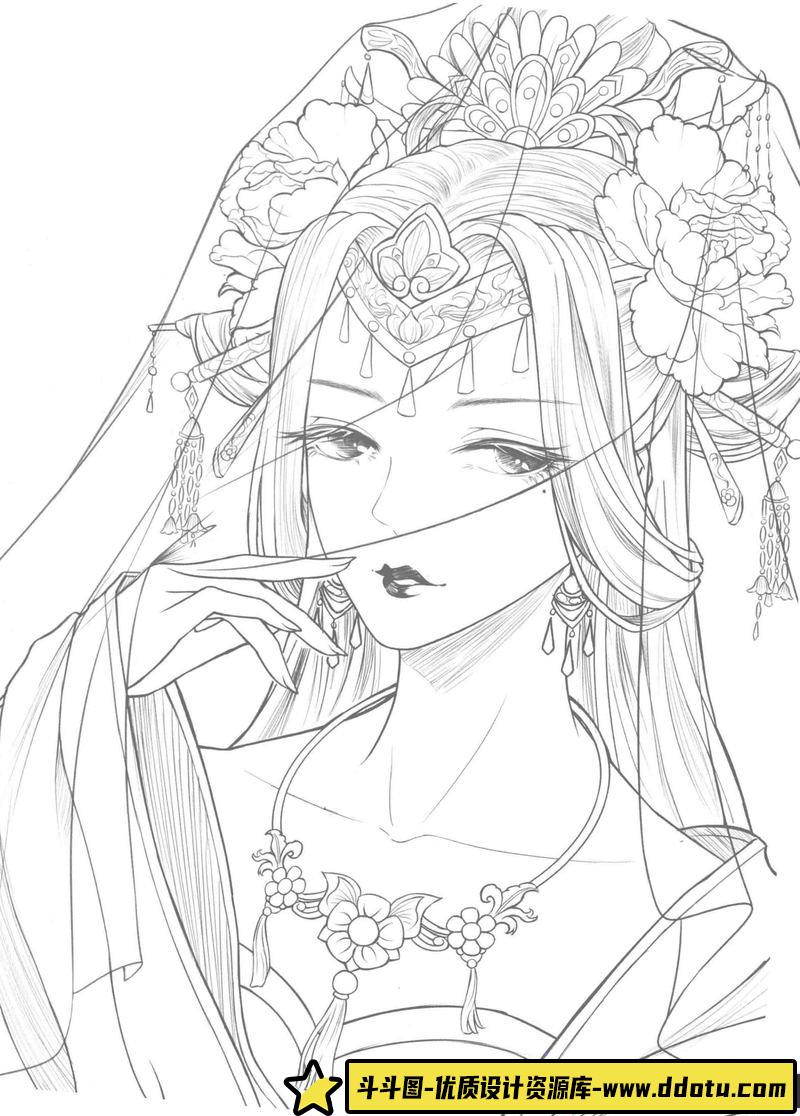 古风线稿集II-创作学习专区-27MB-43