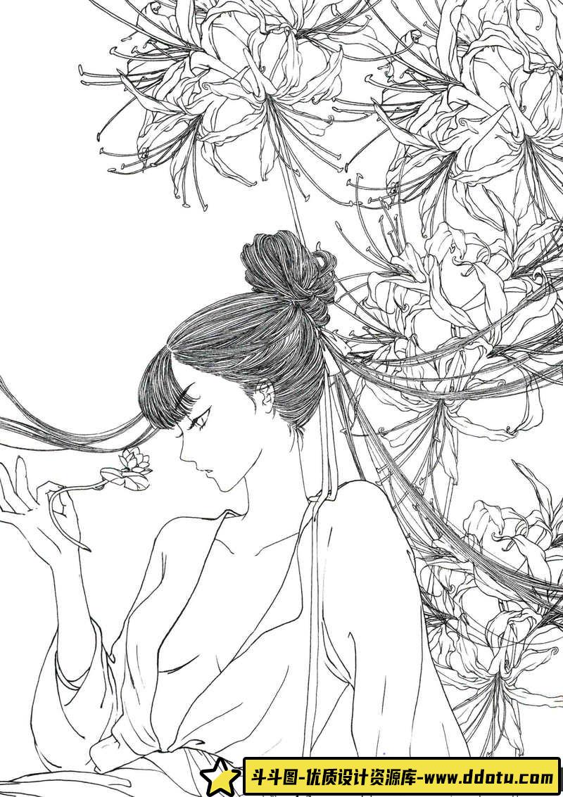 古风线稿集IV-创作学习专区-38MB-52P