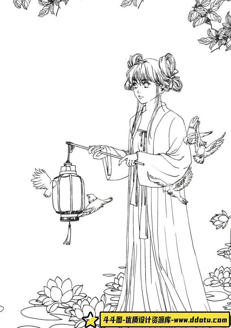 古风线稿集IV-创作学习专区-38MB-52P