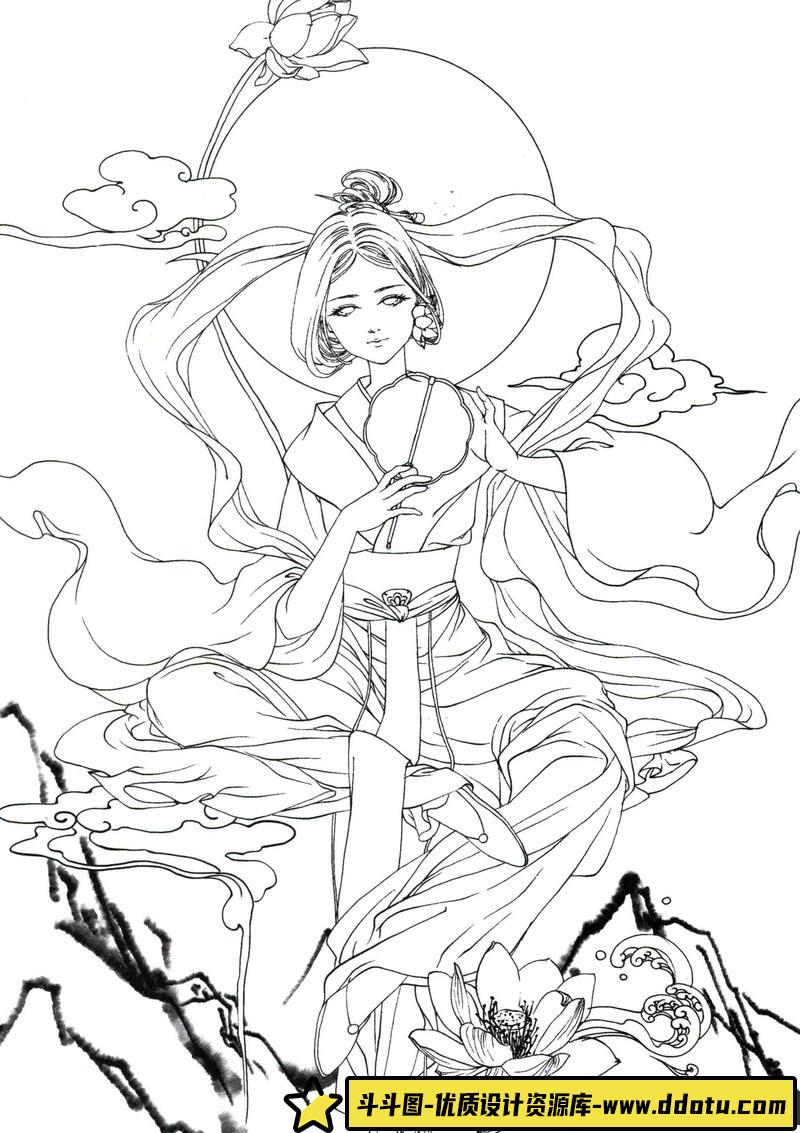 古风线稿集IV-创作学习专区-38MB-52P