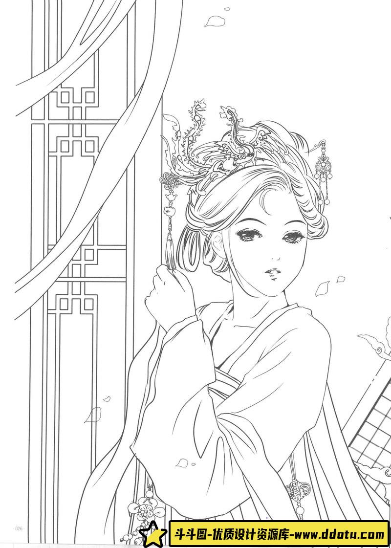 古风线稿集V-创作学习专区-59MB-97P