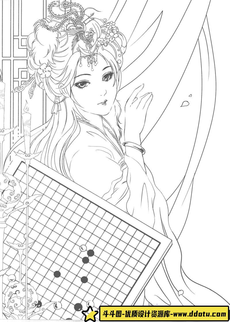 古风线稿集V-创作学习专区-59MB-97P