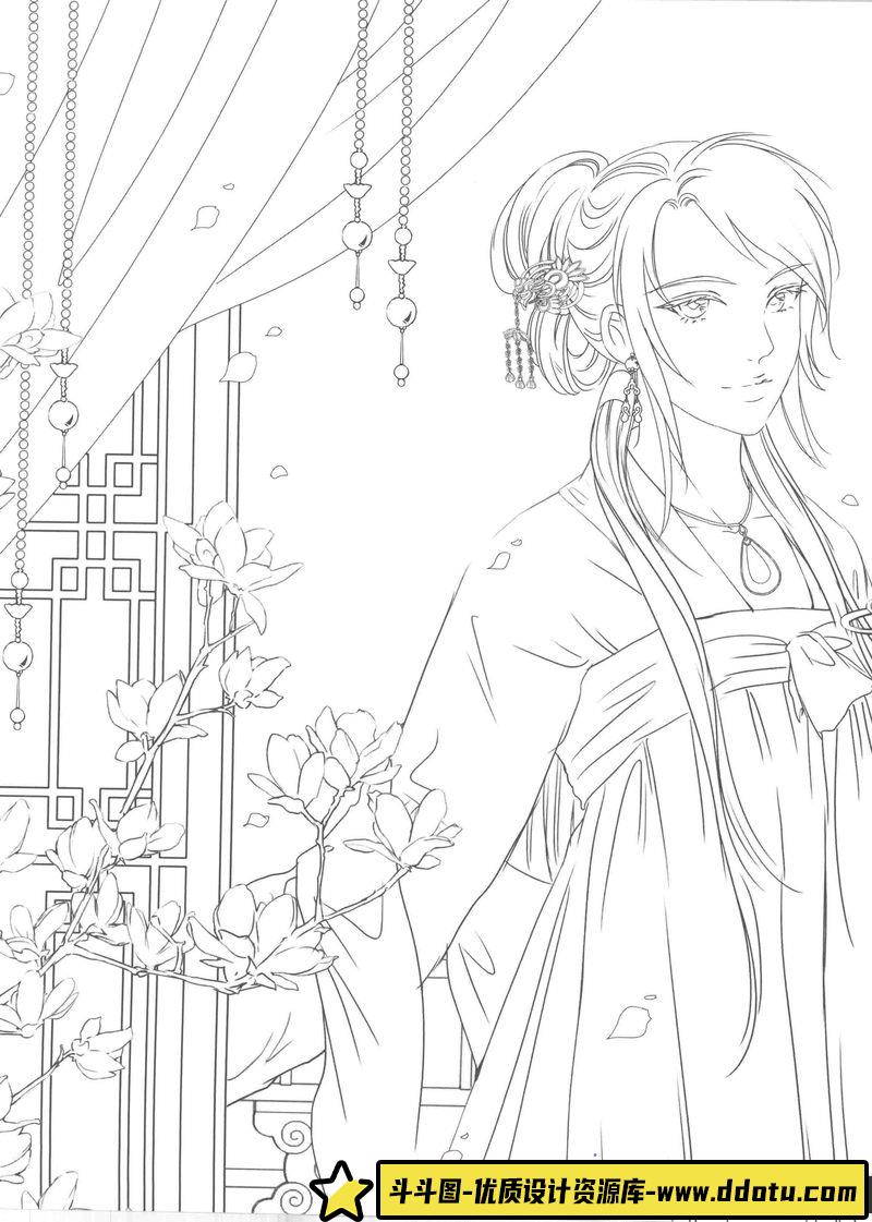 古风线稿集V-创作学习专区-59MB-97P