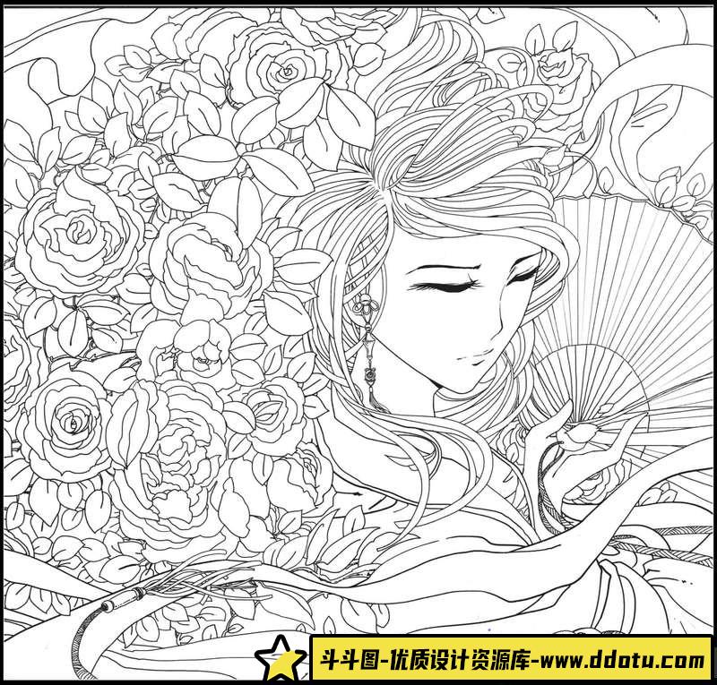 古风线稿集VI-创作学习专区-214MB-50P