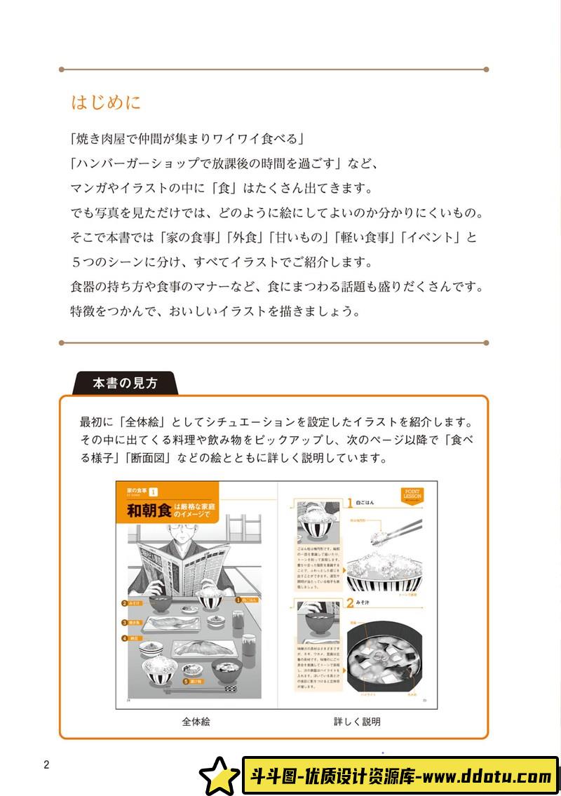 漫画角色的食物资料集-创作学习-415MB-130P-1PDF