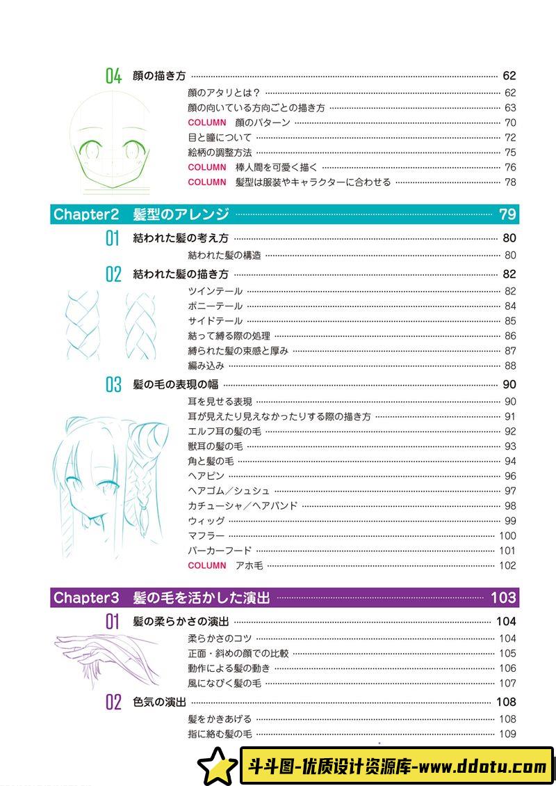 Paryi 头发的画法-创作学习-370MB-155P-1PDF