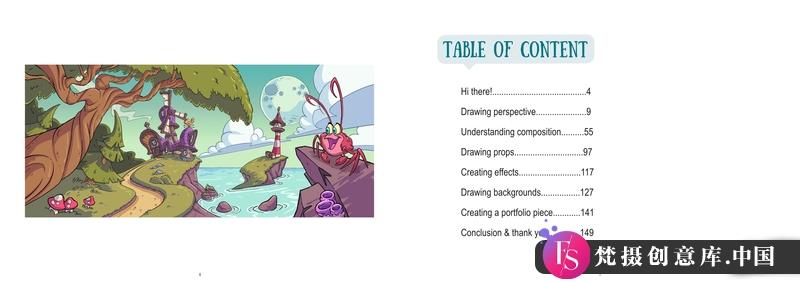 Mitch背景创作-创作学习-409M-77张+1PDF+1视频