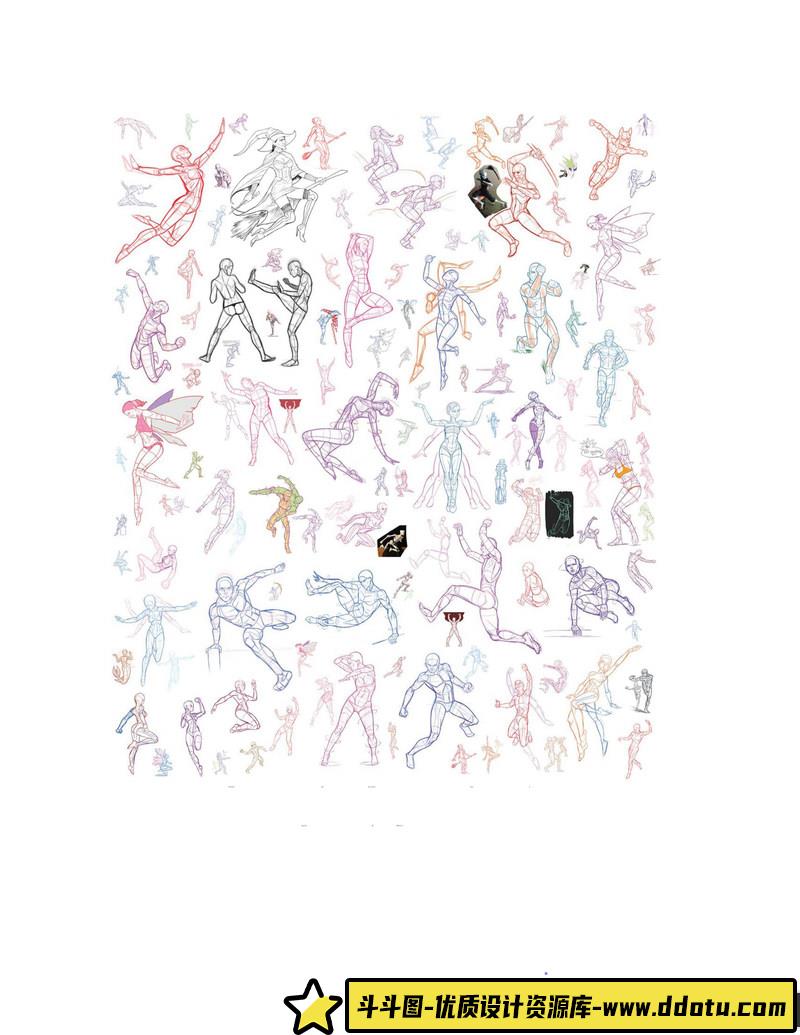 艺术家绘画动态坐姿-创作学习-42M-100P-1PDF