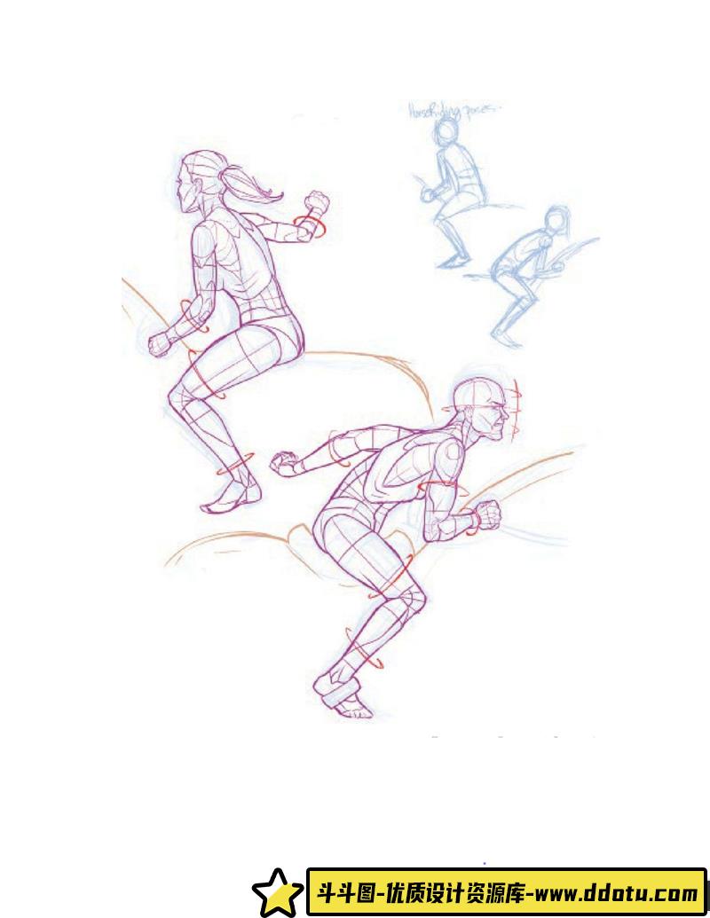 艺术家绘画动态坐姿-创作学习-42M-100P-1PDF