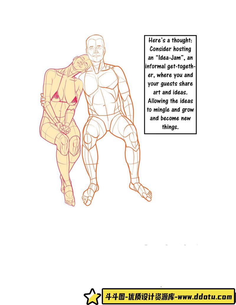 艺术家绘画情侣姿势-创作学习-45MB-112P-1PDF