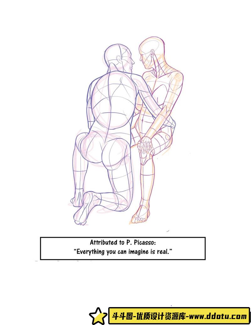 艺术家绘画情侣姿势-创作学习-45MB-112P-1PDF