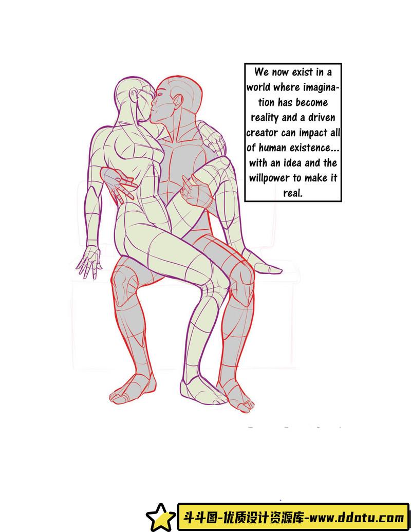 艺术家绘画情侣姿势-创作学习-45MB-112P-1PDF