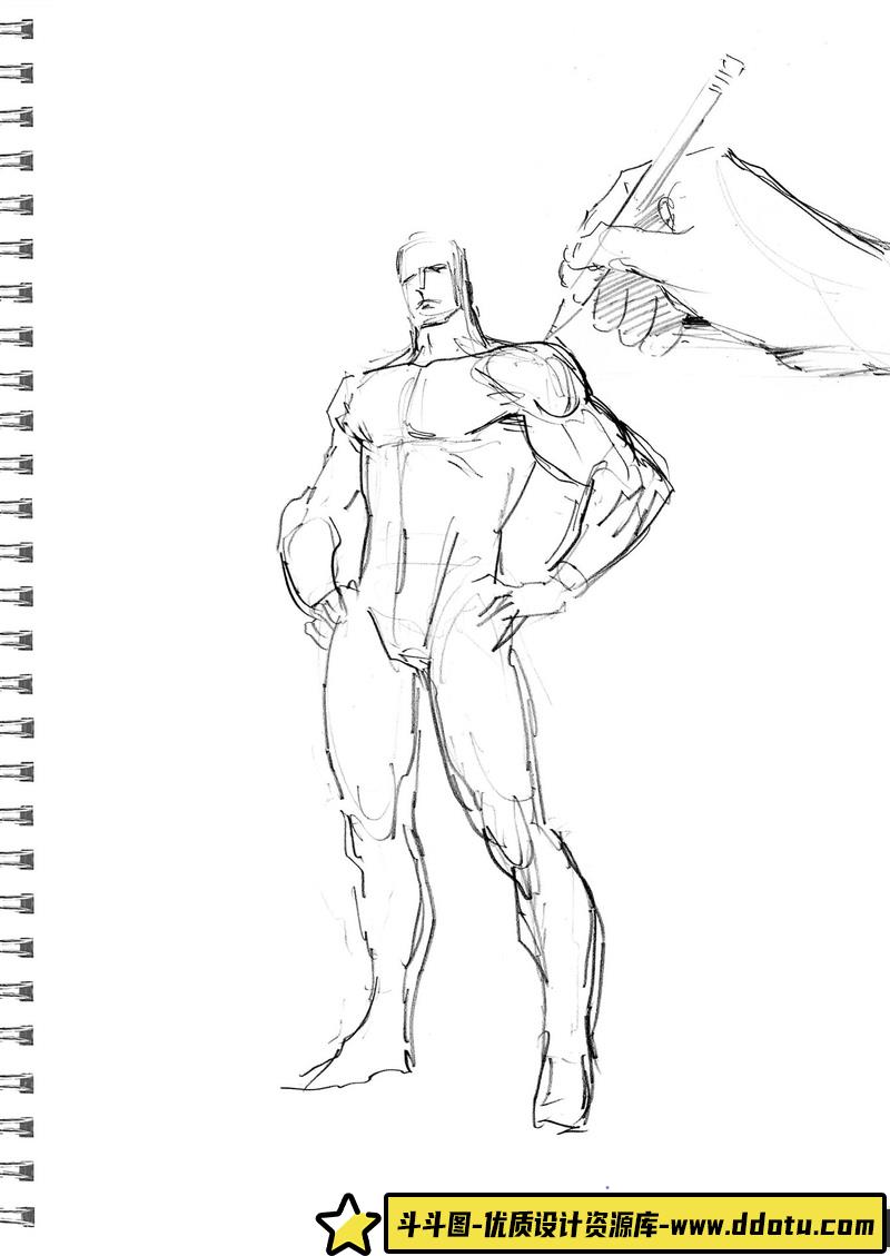 运动中人物的素描集-创作学习-80MB-148P-1PDF