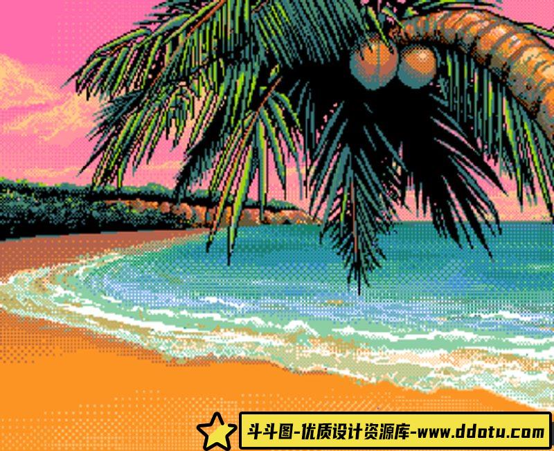 蒸汽波溶图素材包-创作学习专区-353MB-1886P