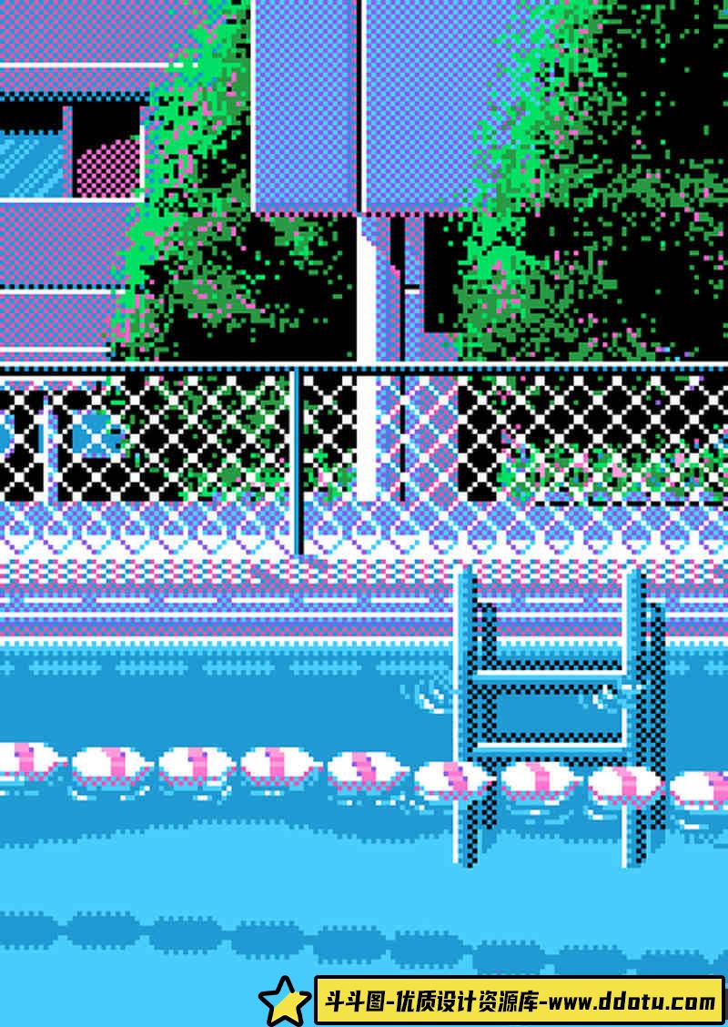 蒸汽波溶图素材包-创作学习专区-353MB-1886P