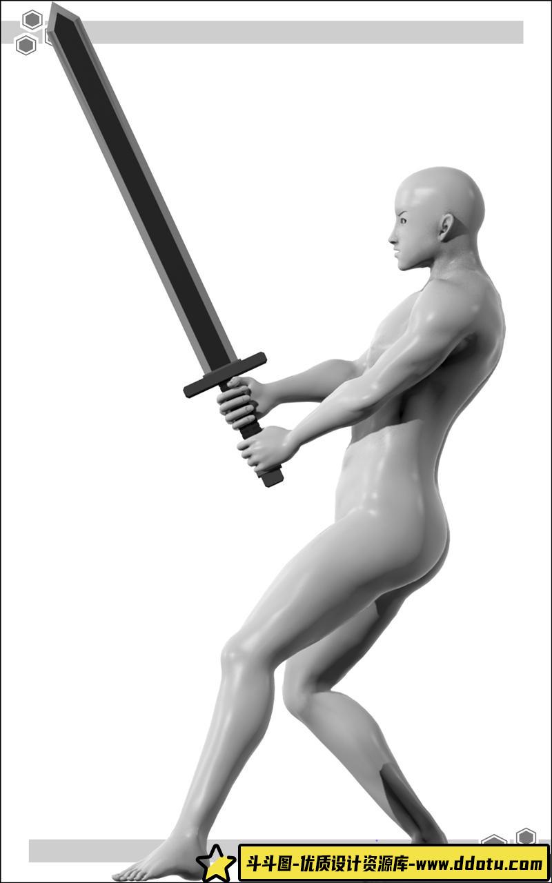 持剑动作IX多角度图集-创作学习专区-72MB-1414P