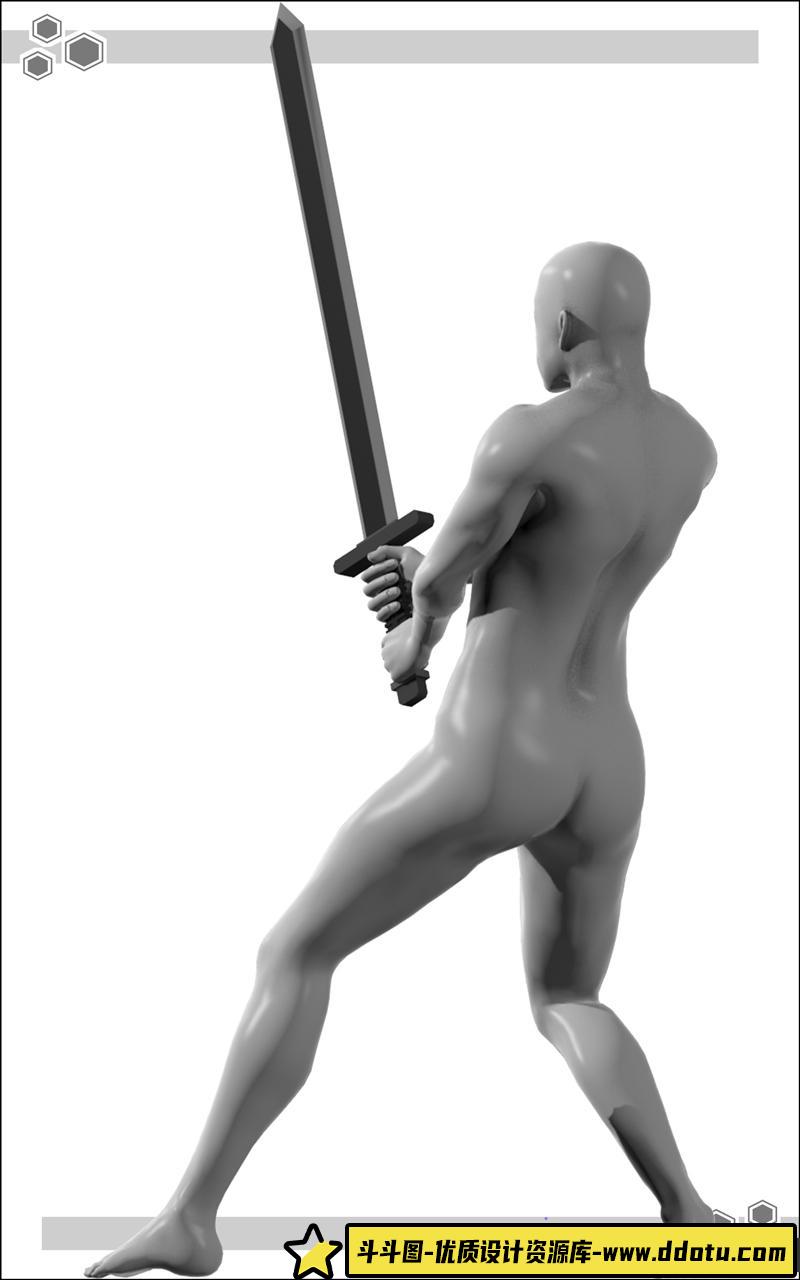 持剑动作IX多角度图集-创作学习专区-72MB-1414P