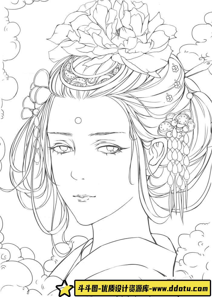 CZ.161- 古风线稿集II-创作学习专区-28MB-48P-斗斗图