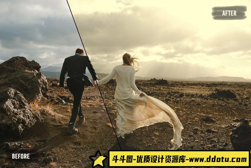 50个海滩旅拍婚礼LUT预设包-最新电影级调色支持AE