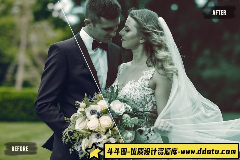50个前卫婚礼LUT预设包旅行婚礼Vlog视频调色LUT预设