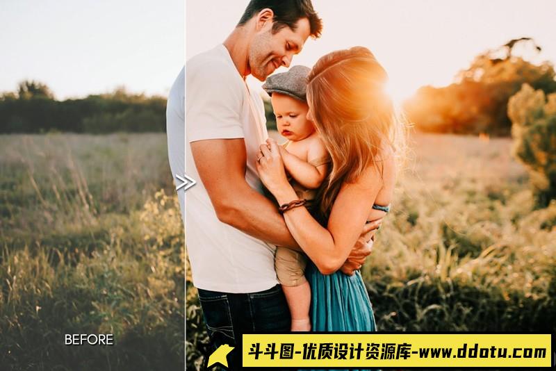 高端自然户外家庭人像高级视频调色LUT预设-电影短片颜色分级LUT预设