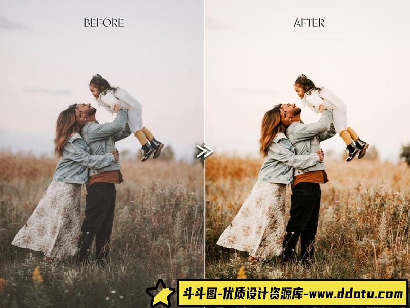 高端自然户外家庭人像高级视频调色LUT预设-电影短片颜色分级LUT预设