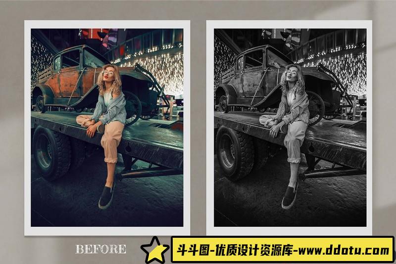 柯达,富士电影胶片时尚人像视频后期调色LUT预设支持AE