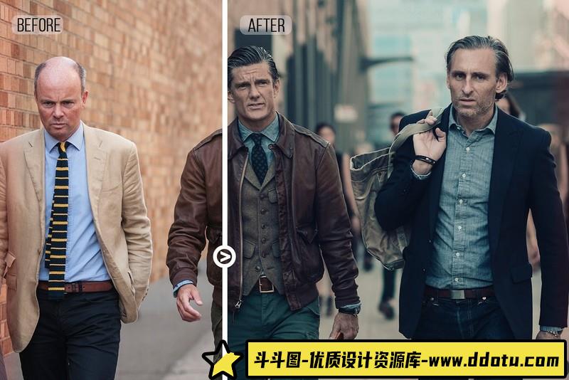 时尚男士视频电影色调调色后期LUT预设滤镜支持AE