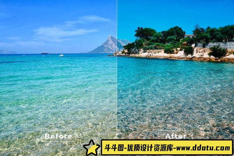夏日海滩度假视频调色后期LUT预设BeachHolidayPhotoshopAction&LUTs