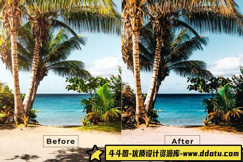 夏日海滩度假视频调色后期LUT预设BeachHolidayPhotoshopAction&LUTs