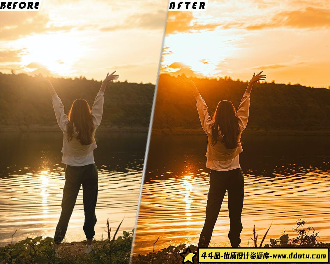 黄金时段电影视频调色LUT预设 Golden Hour Video Luts Presets