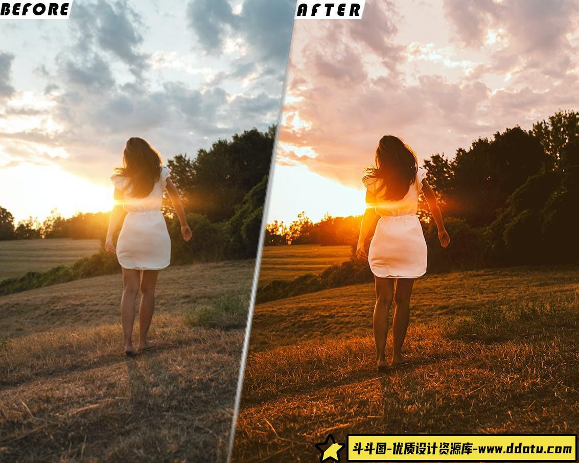 黄金时段电影视频调色LUT预设 Golden Hour Video Luts Presets