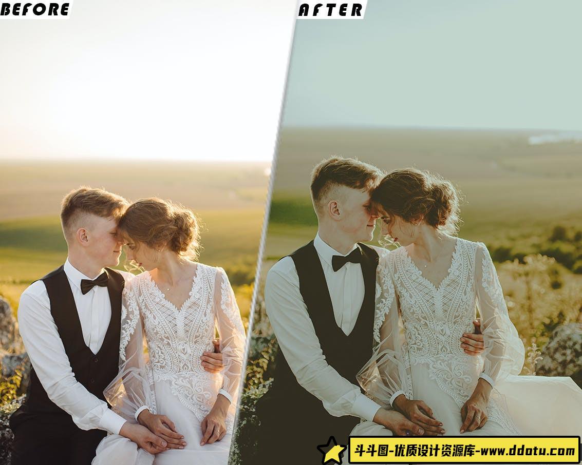 波西米亚电影婚礼调色LUT预设 Boho Wedding Presets And luts