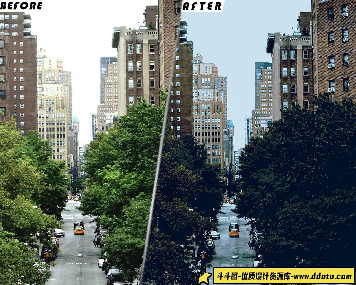 城市街道电影调色LUT调色预设 City Street Presets And luts